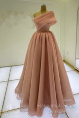 Sexy Long One Shoulder Semi Formal Prom Dresses