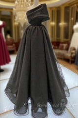 Sexy Long One Shoulder Semi Formal Prom Dresses