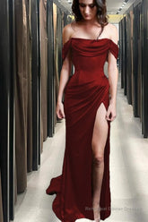 Sheath Prom Dresses Minimalist Dress Evening Party Sweep Brush Train Strapless Charmeuse