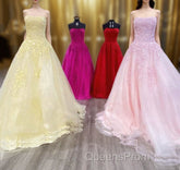 Wine Red Floral Lace Strapless A-Line Evening Prom Dress