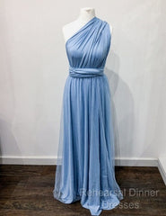 Simple Multiway Infinity Dusty Blue Bridesmaid Dress For Weddings