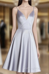 Simple Spaghetti Straps V-Neck Short Evening Prom Dress/Homecoming Dress