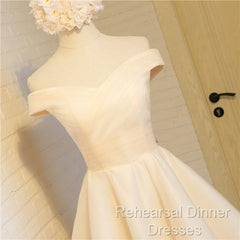 Simple Sweetheart Off Shoulder High Low Party Dress Homecoming Dress, Short Semi Formal Prom Dresses