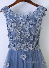 Sleeveless Tulle Floor-Length Scoop Neck Bridesmaids Dress