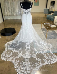 Straps Mermaid Tulle/Lace Wedding Dress