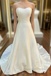 Sweetheart A-Line Long Wedding Dress