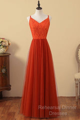 V-Neck Sienna Lace Top Bridesmaid Dress