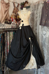 Vintage Ball Gown Sleeveless Long Black Evening Dress Semi Formal Prom Dresses