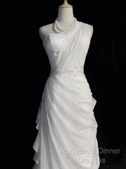 White Bodycon Satin Tulle Long Semi Formal Prom Dress Simple Wedding Dress