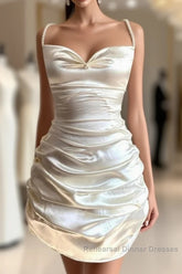 WomenS Satin Dresses After Party Bridesmaid Dresses Semi Formal Prom Dress