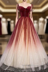 Fairytale Red Gradient Semi Formal Prom Dress