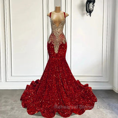 Gorgeous Long Dress Luxury Black Girls Semi Formal Party Formal Gowns