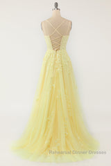 Purple Tulle Semi Formal Prom Dresses with Appliques