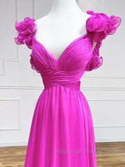 A-Line Backless Long Semi Formal Prom Dresses, Red Long Evening Dresses