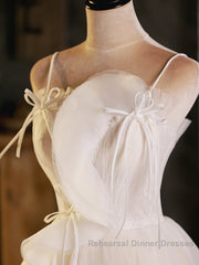 A-Line Beige Tulle Short Semi Formal Prom Dresses, Beige Cute Homecoming Dresses