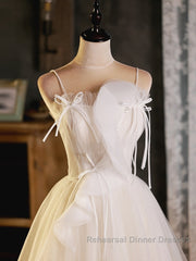 A-Line Beige Tulle Short Semi Formal Prom Dresses, Beige Cute Homecoming Dresses