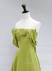 A-Line Green Long Formal Dress Semi Formal Prom Dress, Green Floor Length Party Dress