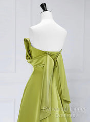 A-Line Green Long Formal Dress Semi Formal Prom Dress, Green Floor Length Party Dress