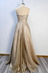 A-Line Semi Formal Prom Dresses Corsets Dress Wedding Party Sweep / Brush Train Sleeveless Spaghetti Strap Tulle With Glitter Pleats