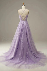 A-Line Semi Formal Prom Dresses Floral Dress Formal Sleeveless Strap Tulle With Appliques