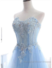 A-Line Sexy Engagement Semi Formal Prom Birthday Dress Strapless Sleeveless Lace Pleats