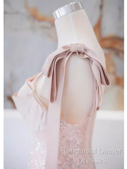 A Line Straps Pink Satin Long Semi Formal Prom Dresses