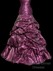 Aesthetic Mermaid Sweetheart Neckline Taffeta Semi Formal Prom Dress Ruffle Long Party Dress