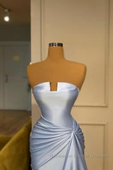 Amazing Long Blue Mermaid Graduation Dresses Fabulous Sleeveless Semi Formal Prom Dresses