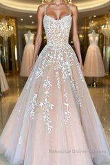 Backless Champagne Lace Semi Formal Prom Dresses, Open Back Champagne Lace Formal Evening Dresses