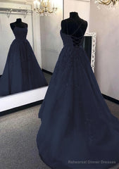 Ball Gown Scoop Neck Long/Floor-Length Tulle Prom Dresses