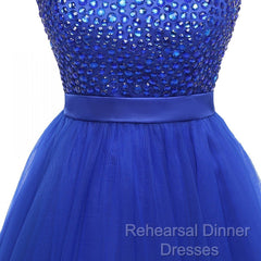 Beading Keyhole Back Homecoming Dress