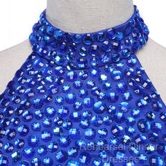 Beading Keyhole Back Homecoming Dress