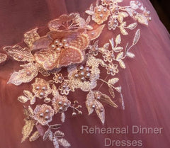 Beautiful Sweetheart Pink Tulle Party Dress, Pink Formal Dresses