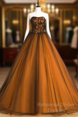 Beautiful Tulle A-Line Ball Gown Sweet 16 Party Dress, Long Semi Formal Prom Dress