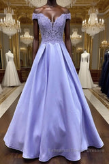 Blue purple lace satin long Semi Formal Prom Dresses blue purple formal Dresses