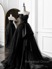 Burgundy Long Semi Formal Prom Dresses, Burgundy Satin Formal Long Evening Dress