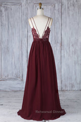 Burgundy tulle lace long Semi Formal Prom Dresses burgundy lace evening Dresses