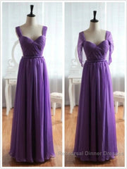 Cap Sleeves Backless Chiffon Semi Formal Prom Dress Bridesmaid Dress