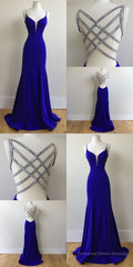 Royal Blue Prom Dress, For Teens Prom Dresses, Graduation School Party Gown
