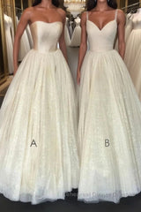 Champagne A-line tulle long Semi Formal Prom Dresses champagne evening Dresses