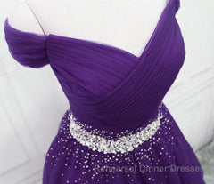 Charming Sequins Off Shoulder Dark Purple Long Semi Formal Prom Dresses, Off the Shoulder Dark Purple Formal Evening Dresses