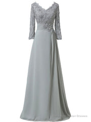 Cheap Elegant V-Neck Appliques A-Line Mother Of The Bride Dress
