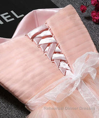 Cute Sweetheart Neck Backless Pink Short Semi Formal Prom Dresses, Backless Pink Homecoming Dresses, Pink Formal Evening Graduation Dresses