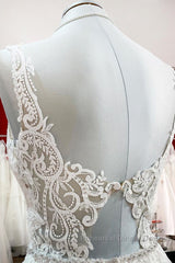Elegant Long A-line Princess Tulle Sweetheart Ruffles Wedding Dresses