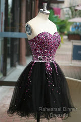 Fancy Sweetheart Lace-Up Short Homecoming Dress With Beading