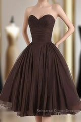 Simple tulle short Semi Formal Prom dress,homecoming dress