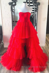 Hot High Low Semi Formal Prom Dresses, High Low Formal Evening Dresses