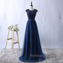 Lace And Tulle Beautiful Bridesmaid Dress, Elegant Formal Dress