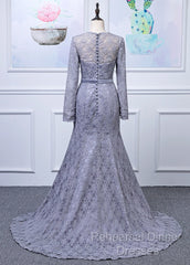 Lace Long Sleeves Trumpet/Mermaid Mother Of The Bride Dresses