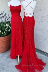Lavender Lace Corset Semi Formal Prom Dresses Mermaid Scoop Evening Dress With Beading